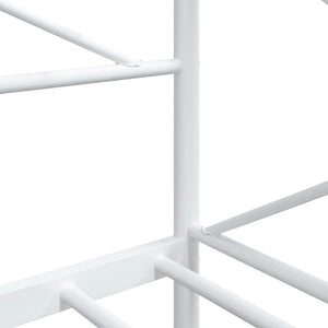 Κρεβάτι ημέρας χωρίς στρώμα Λευκό 90x190 cm Ατσάλι