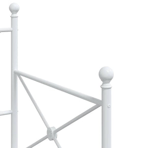 Κρεβάτι ημέρας χωρίς στρώμα Λευκό 90x200 cm Ατσάλι