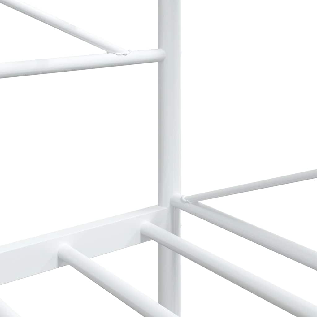 Κρεβάτι ημέρας χωρίς στρώμα Λευκό 100x200 cm Ατσάλι - Pakobazaar