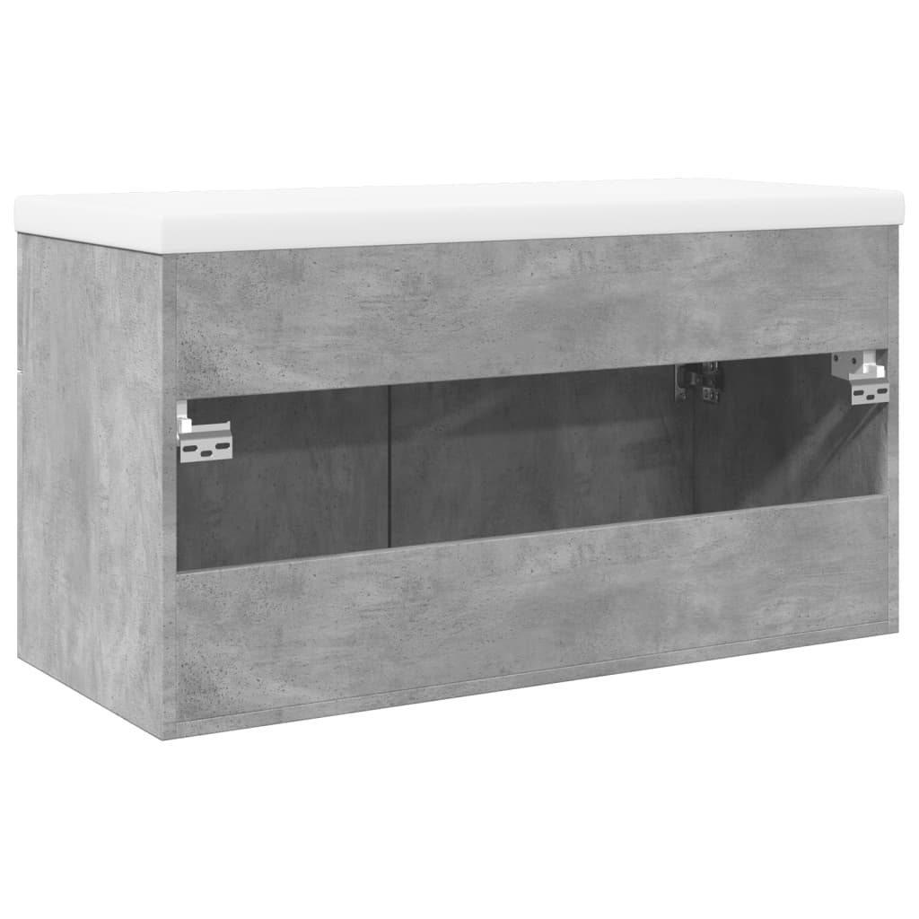 Ντουλάπι Μπάνιου με Ενσωματωμένο Νιπτήρα Γκρι Σκυροδέματος