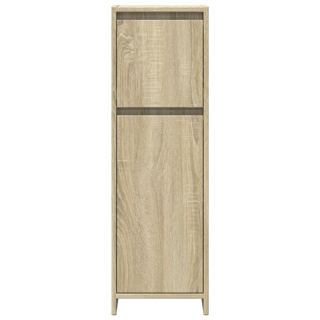 Σετ Επίπλων Μπάνιου 3 Τεμαχίων Sonoma Δρυς Επεξεργασμένο Ξύλο