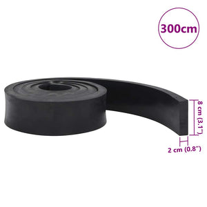 Καουτσούκ άκρη για το εκχιονιστικό Μαύρο 300x8x2 εκ. - Pakobazaar