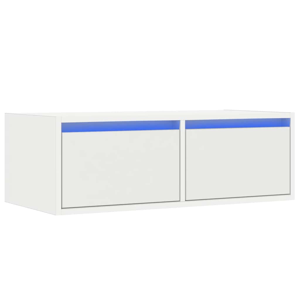 Έπιπλο Τηλεόρασης με LED Λευκό 75x35,5x25 εκ. - Pakobazaar