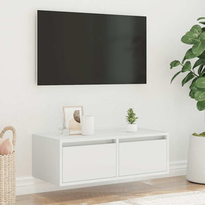 Έπιπλο Τηλεόρασης με LED Λευκό 75x35,5x25 εκ. - Pakobazaar