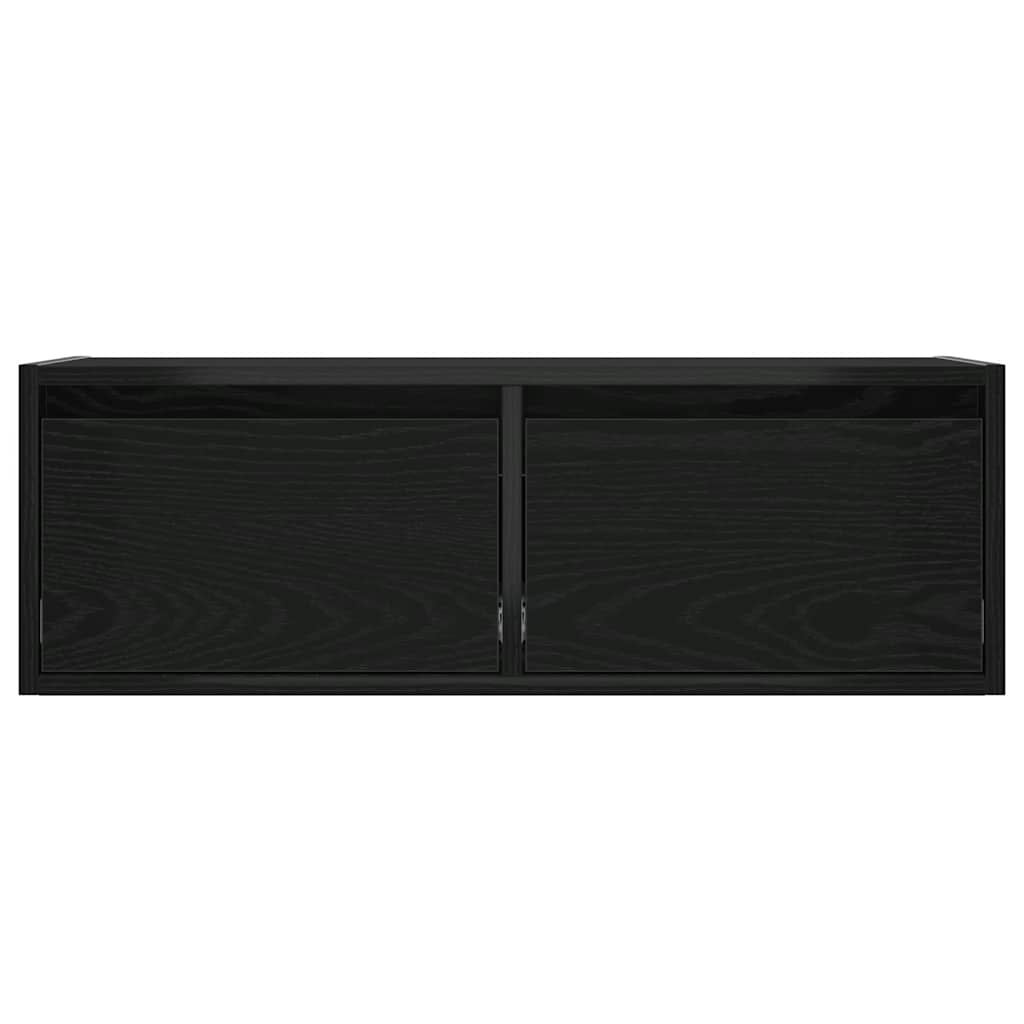 Έπιπλο Τηλεόρασης με LED Μαύρη βελανιδιά 75x35,5x25 εκ. - Pakobazaar