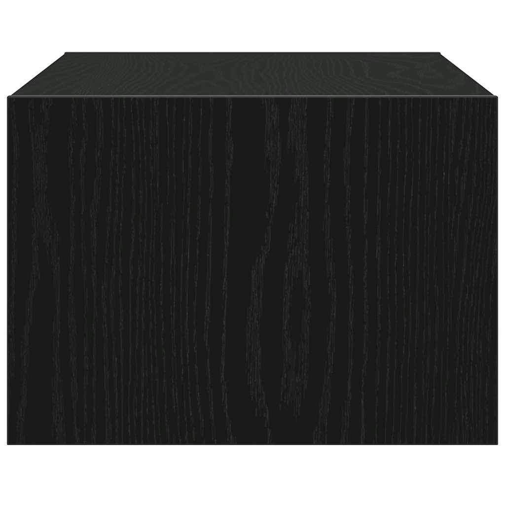 Έπιπλο Τηλεόρασης με LED Μαύρη βελανιδιά 75x35,5x25 εκ. - Pakobazaar