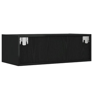 Έπιπλο Τηλεόρασης με LED Μαύρη βελανιδιά 75x35,5x25 εκ. - Pakobazaar