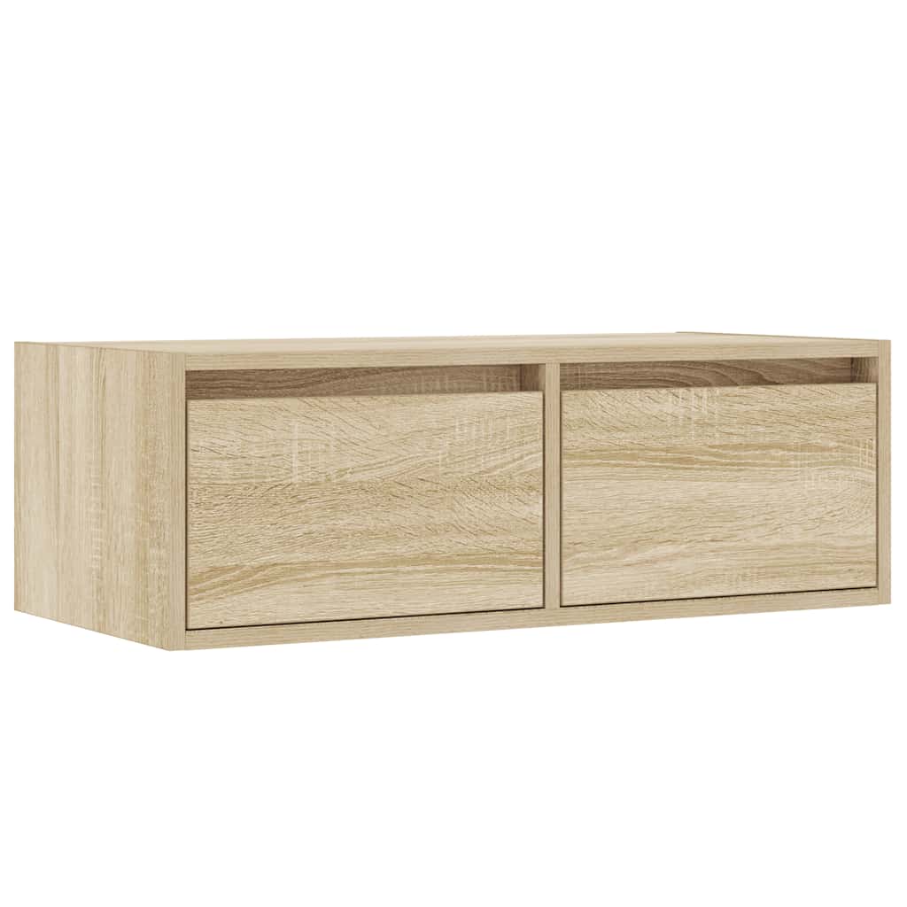 ντουλάπι τηλεόρασης  με φώτα LED Sonoma Oak 75x35,5x25 cm - Pakobazaar