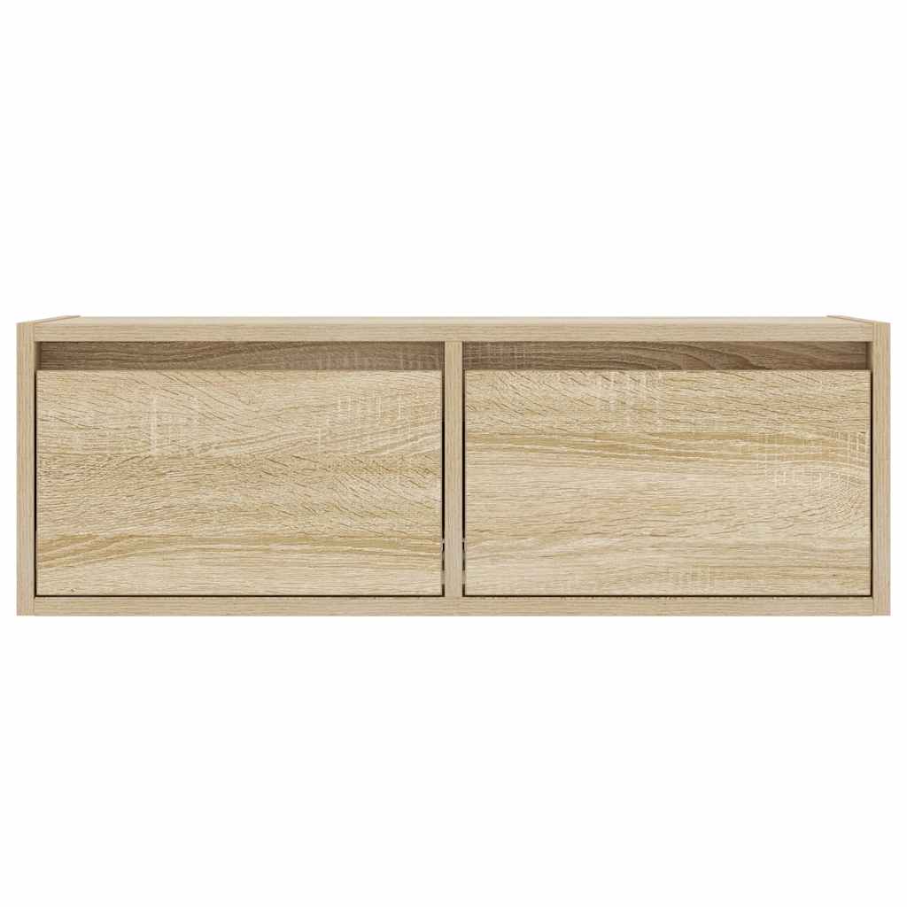 ντουλάπι τηλεόρασης  με φώτα LED Sonoma Oak 75x35,5x25 cm - Pakobazaar