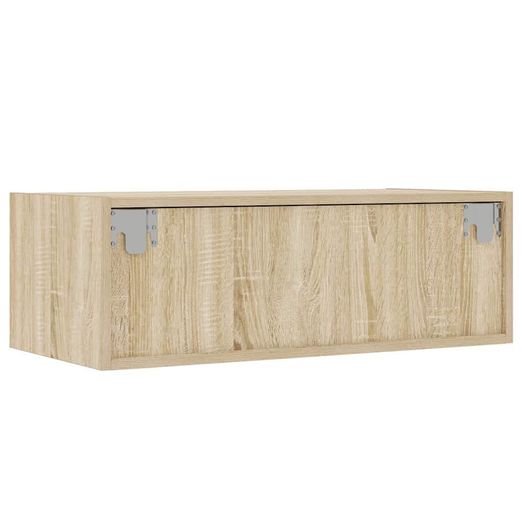 ντουλάπι τηλεόρασης  με φώτα LED Sonoma Oak 75x35,5x25 cm - Pakobazaar