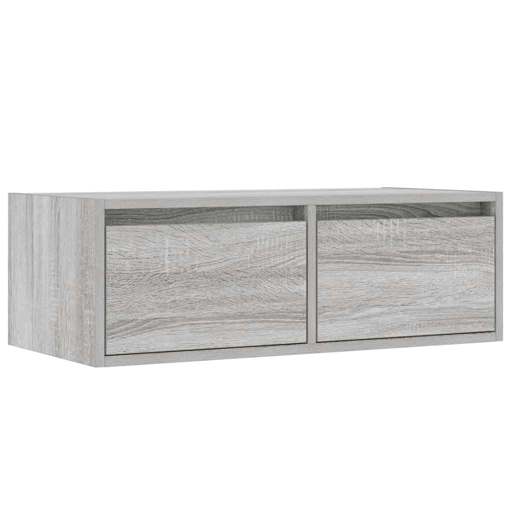 Έπιπλο Τηλεόρασης με LED Γκρι Sonoma 75x35,5x25 εκ. - Pakobazaar