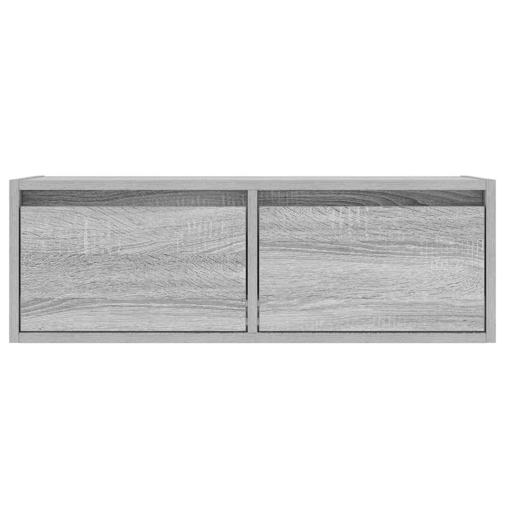 Έπιπλο Τηλεόρασης με LED Γκρι Sonoma 75x35,5x25 εκ. - Pakobazaar