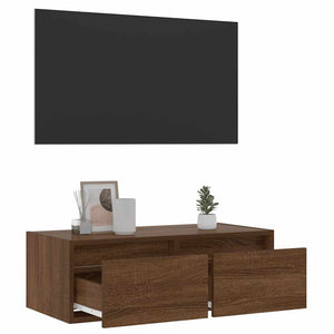 Έπιπλο Τηλεόρασης με LED Καφέ Δρυς 75x35,5x25 εκ. - Pakobazaar