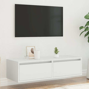 Έπιπλο Τηλεόρασης με LED Λευκό 100X35,5x25 εκ. - Pakobazaar