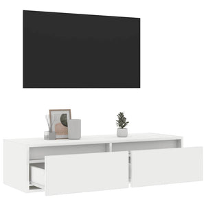Έπιπλο Τηλεόρασης με LED Λευκό 100X35,5x25 εκ. - Pakobazaar