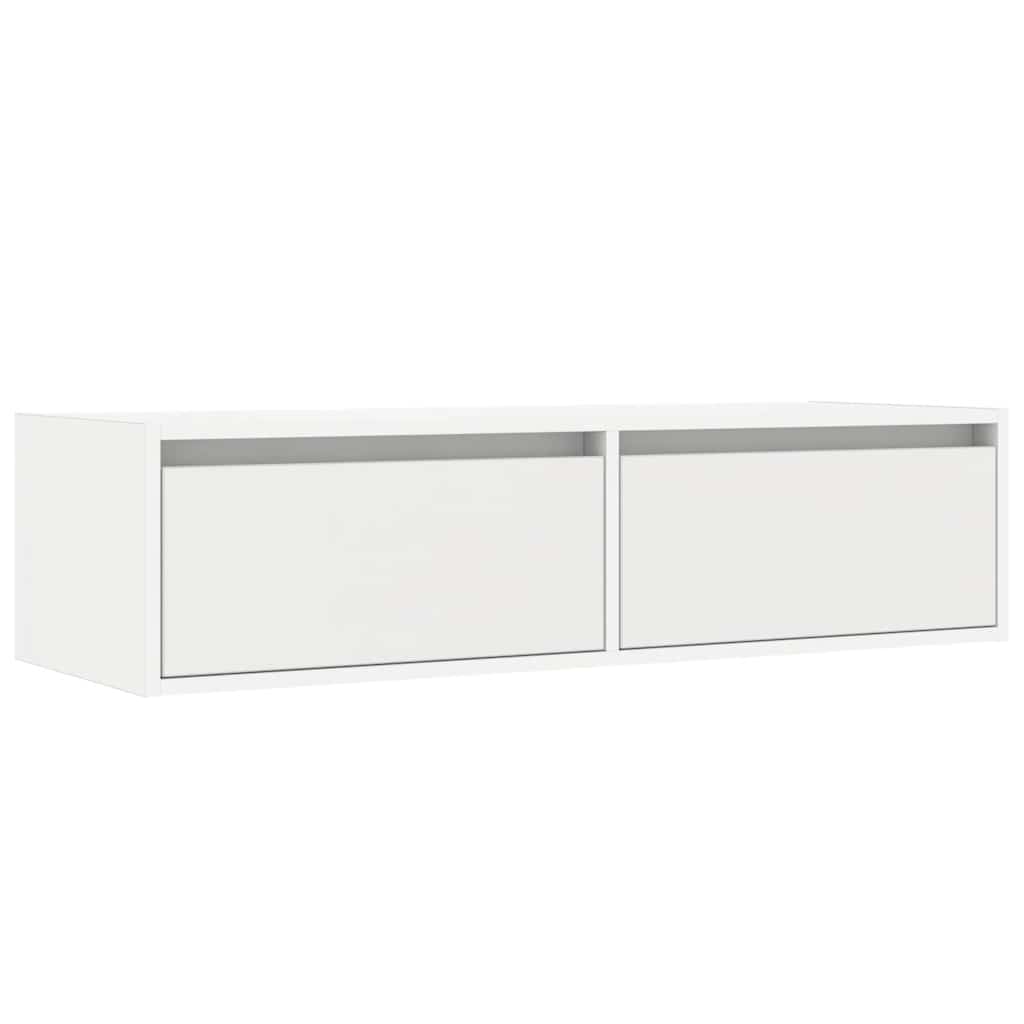Έπιπλο Τηλεόρασης με LED Λευκό 100X35,5x25 εκ. - Pakobazaar