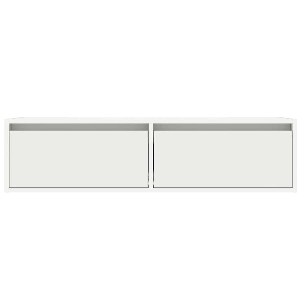 Έπιπλο Τηλεόρασης με LED Λευκό 100X35,5x25 εκ. - Pakobazaar