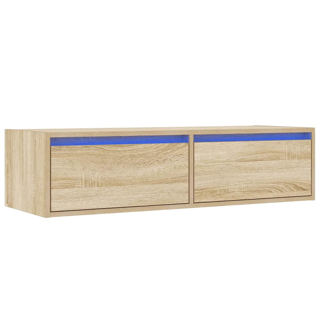 Έπιπλο Τηλεόρασης με LED Sonoma Δρυς 100X35,5x25 εκ. - Pakobazaar