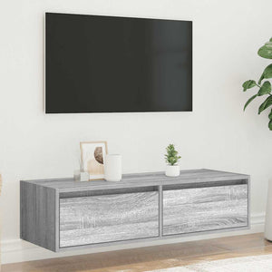 Έπιπλο Τηλεόρασης με LED Γκρι Sonoma 100X35,5x25 εκ. - Pakobazaar