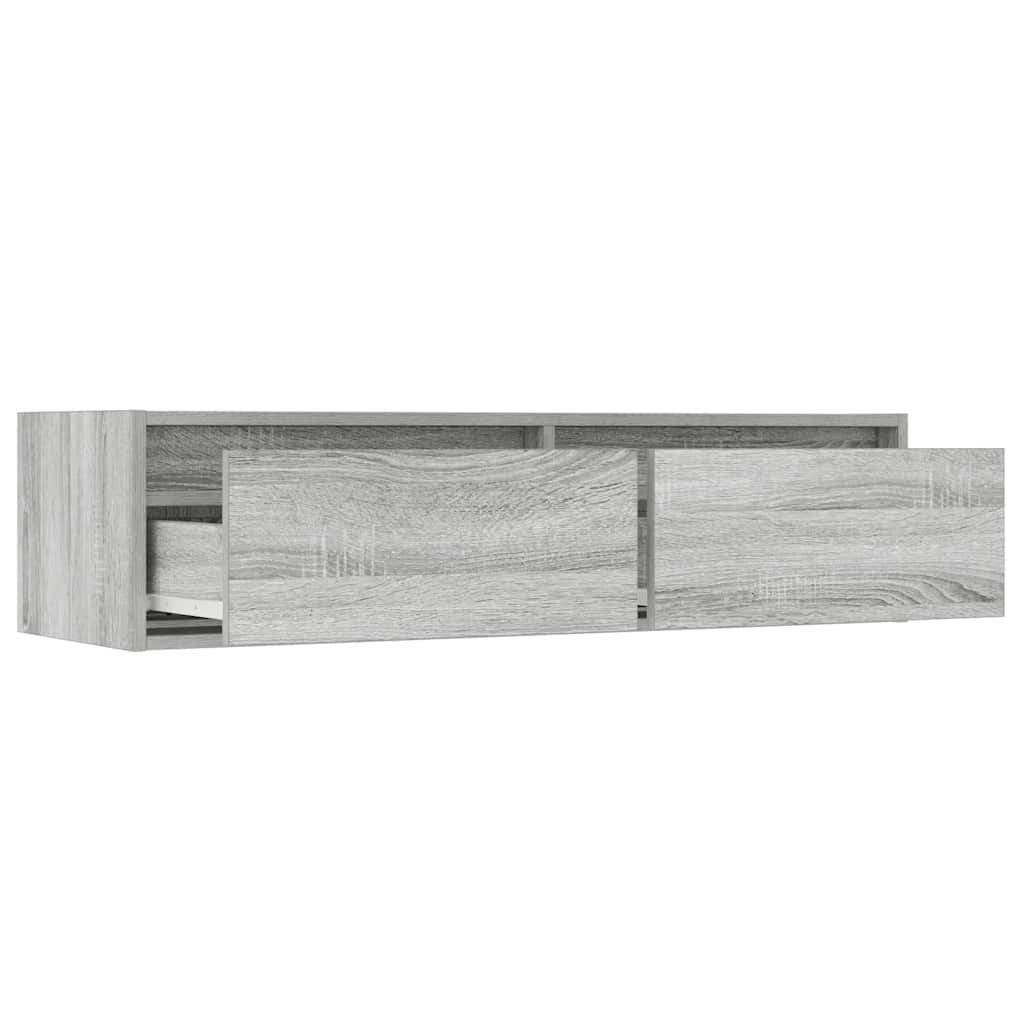 Έπιπλο Τηλεόρασης με LED Γκρι Sonoma 100X35,5x25 εκ. - Pakobazaar