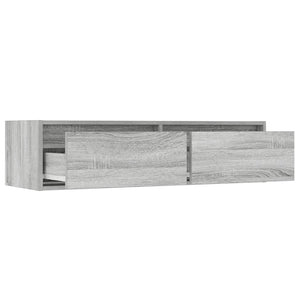 Έπιπλο Τηλεόρασης με LED Γκρι Sonoma 100X35,5x25 εκ. - Pakobazaar