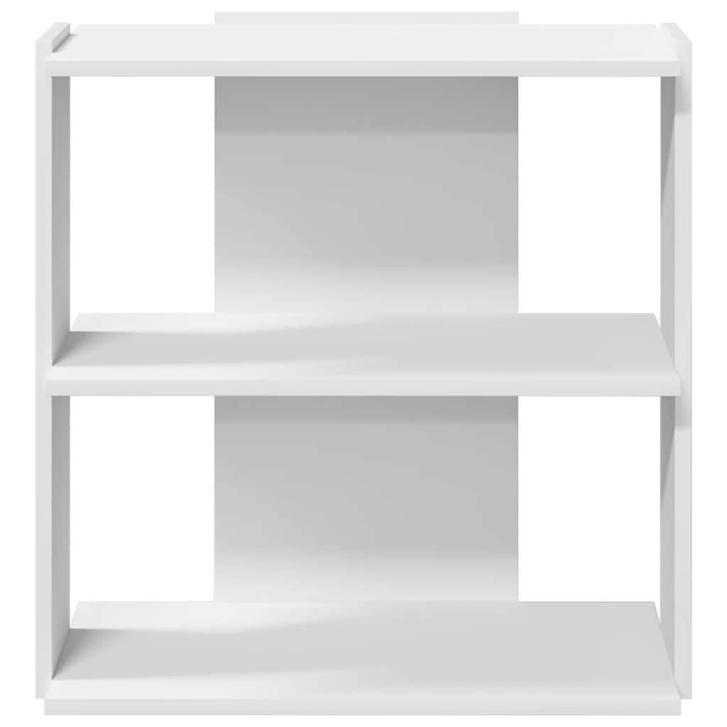 Βιβλιοθήκη 3 επιπέδων Λευκό 60x30x60 cm Ξύλινη κατασκευή - Pakobazaar