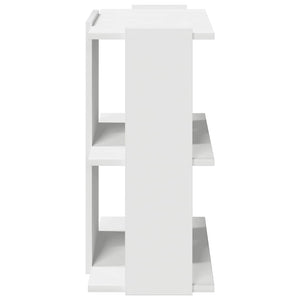 Βιβλιοθήκη 3 επιπέδων Λευκό 60x30x60 cm Ξύλινη κατασκευή - Pakobazaar