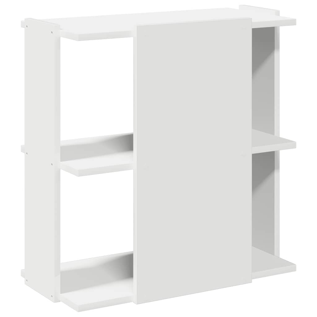 Βιβλιοθήκη 3 επιπέδων Λευκό 60x30x60 cm Ξύλινη κατασκευή - Pakobazaar