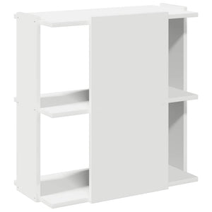 Βιβλιοθήκη 3 επιπέδων Λευκό 60x30x60 cm Ξύλινη κατασκευή - Pakobazaar