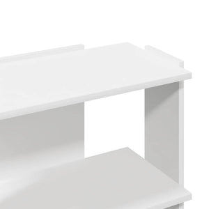 Βιβλιοθήκη 3 επιπέδων Λευκό 60x30x60 cm Ξύλινη κατασκευή - Pakobazaar