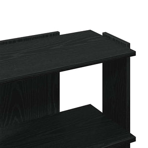 Βιβλιοθήκη 3 Επιπέδων Μαύρη 60x30x60 εκ. από Επεξεργ. Ξύλο