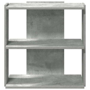 Βιβλιοθήκη 3 επιπέδων Μπετόν Γκρι 60x30x60 cm Ξύλινη κατασκευή