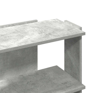 Βιβλιοθήκη 3 επιπέδων Μπετόν Γκρι 60x30x60 cm Ξύλινη κατασκευή