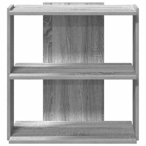 Βιβλιοθήκη 3 Επιπέδων Γκρι Sonoma 60x30x60 εκ. Επεξεργ. Ξύλο