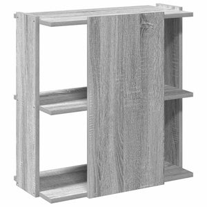 Βιβλιοθήκη 3 Επιπέδων Γκρι Sonoma 60x30x60 εκ. Επεξεργ. Ξύλο
