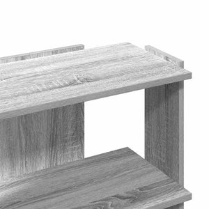 Βιβλιοθήκη 3 Επιπέδων Γκρι Sonoma 60x30x60 εκ. Επεξεργ. Ξύλο
