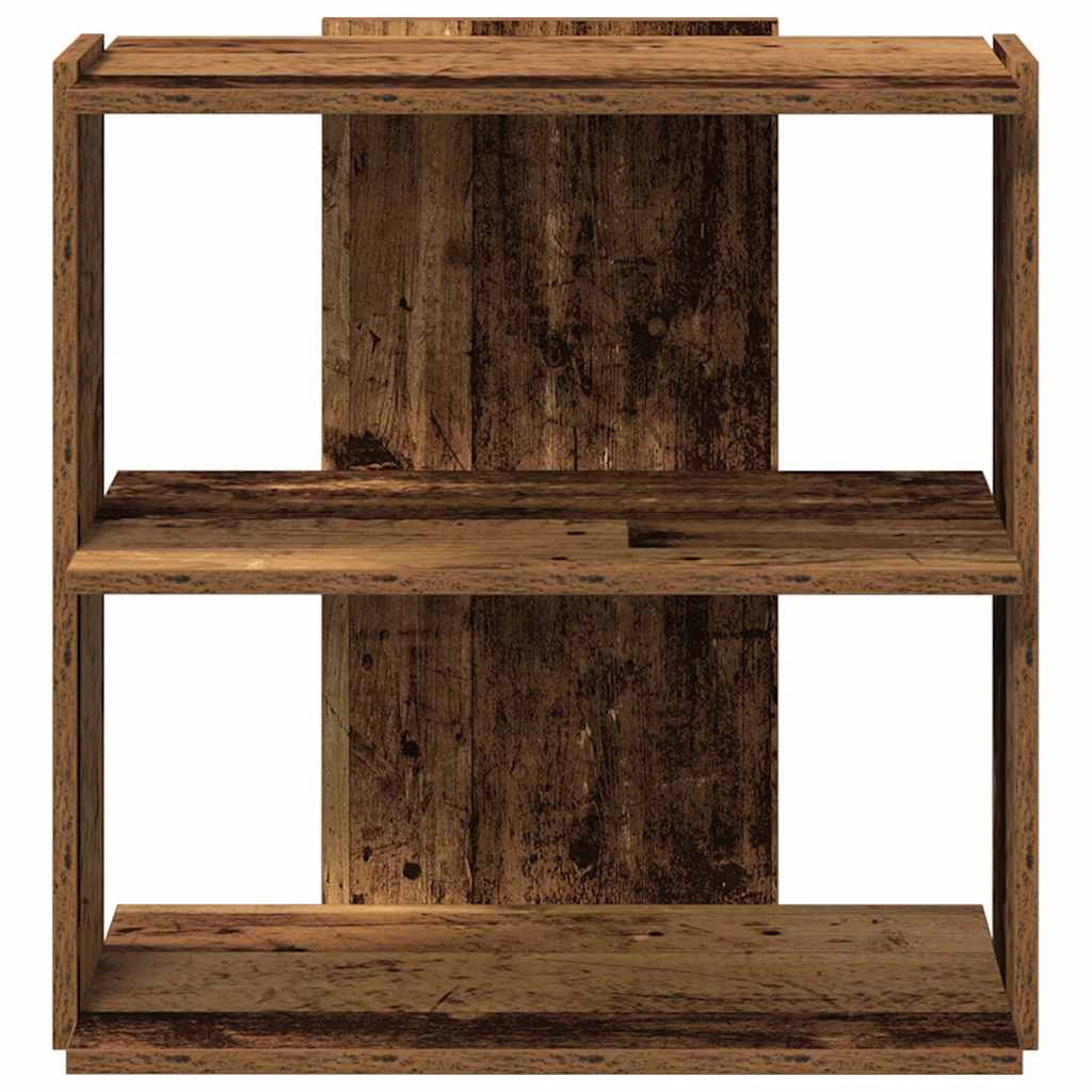 Βιβλιοθήκη 3 επιπέδων Παλιό Ξύλο 60x30x60 cm Ξύλινη κατασκευή