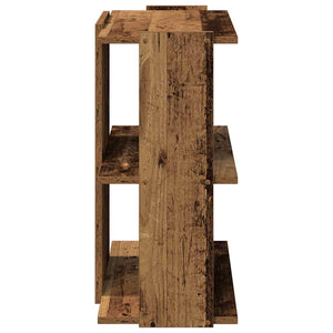 Βιβλιοθήκη 3 επιπέδων Παλιό Ξύλο 60x30x60 cm Ξύλινη κατασκευή
