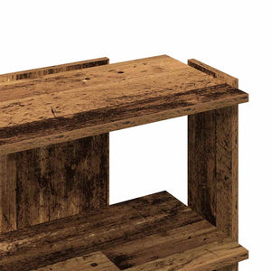 Βιβλιοθήκη 3 επιπέδων Παλιό Ξύλο 60x30x60 cm Ξύλινη κατασκευή