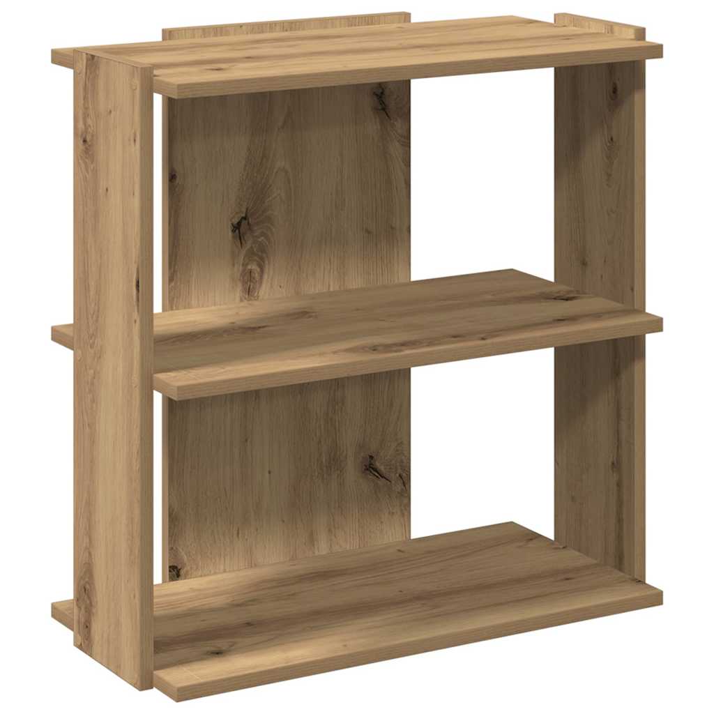 Βιβλιοθήκη 3 επιπέδων Δρυς τεχνίτης 60x30x60 cm - Pakobazaar