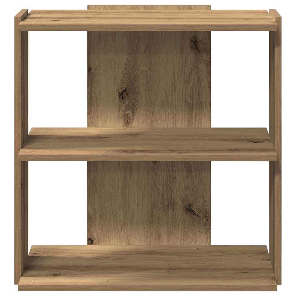 Βιβλιοθήκη 3 επιπέδων Δρυς τεχνίτης 60x30x60 cm - Pakobazaar