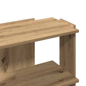 Βιβλιοθήκη 3 επιπέδων Δρυς τεχνίτης 60x30x60 cm - Pakobazaar