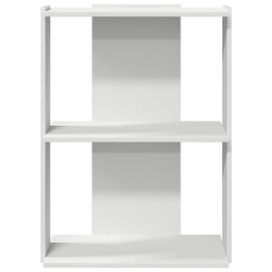 Βιβλιοθήκη 3 επιπέδων Λευκό 60x30x80 cm Ξύλινη κατασκευή