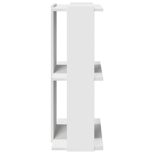 Βιβλιοθήκη 3 επιπέδων Λευκό 60x30x80 cm Ξύλινη κατασκευή