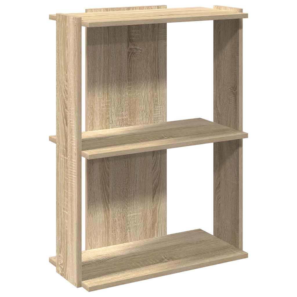 Βιβλιοθήκη 3 Επιπέδων Sonoma Δρυς 60x30x80 εκ. Επεξεργ. Ξύλο