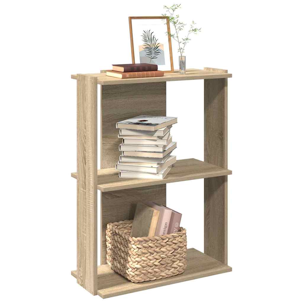 Βιβλιοθήκη 3 Επιπέδων Sonoma Δρυς 60x30x80 εκ. Επεξεργ. Ξύλο