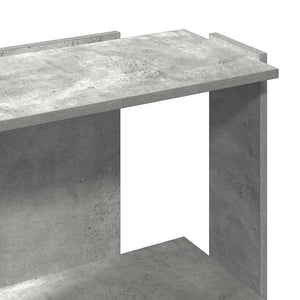 Βιβλιοθήκη 3 επιπέδων Μπετόν Γκρι 60x30x80 cm Ξύλινη κατασκευή