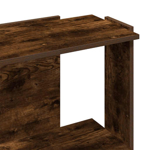 Βιβλιοθήκη 3 Επιπέδων Καπνιστή Δρυς 60x30x80 εκ. Επεξεργ. Ξύλο