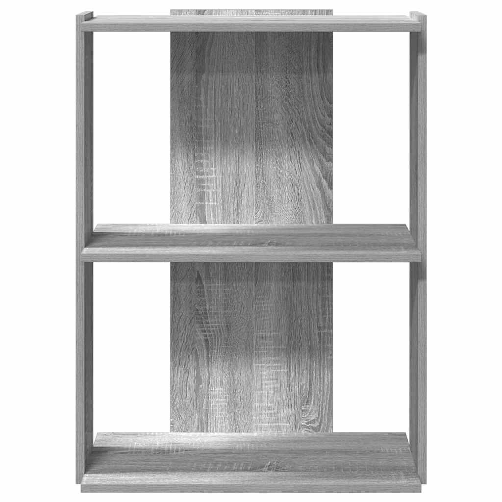 Βιβλιοθήκη 3 Επιπέδων Γκρι Sonoma 60x30x80 εκ. Επεξεργ. Ξύλο - Pakobazaar