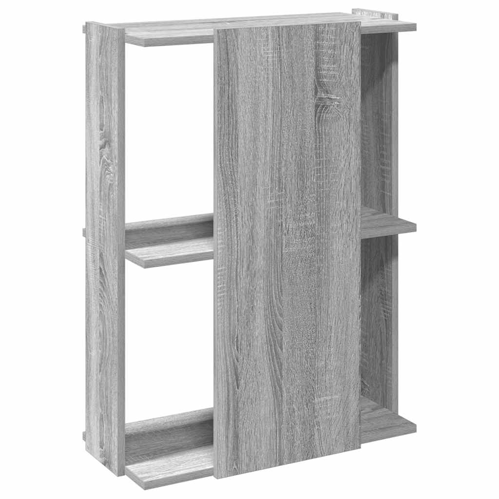 Βιβλιοθήκη 3 Επιπέδων Γκρι Sonoma 60x30x80 εκ. Επεξεργ. Ξύλο - Pakobazaar